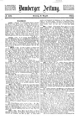 Bamberger Zeitung Sonntag 6. August 1854