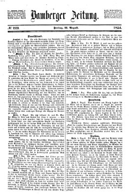 Bamberger Zeitung Freitag 11. August 1854