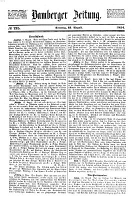 Bamberger Zeitung Sonntag 13. August 1854