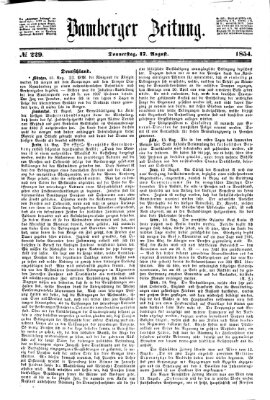 Bamberger Zeitung Donnerstag 17. August 1854