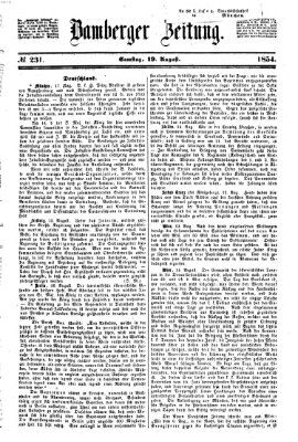 Bamberger Zeitung Samstag 19. August 1854