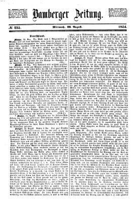 Bamberger Zeitung Mittwoch 23. August 1854