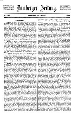 Bamberger Zeitung Donnerstag 24. August 1854