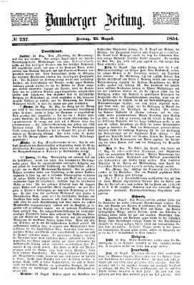 Bamberger Zeitung Freitag 25. August 1854