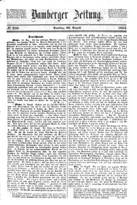 Bamberger Zeitung Samstag 26. August 1854