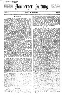 Bamberger Zeitung Freitag 1. September 1854