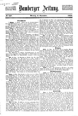 Bamberger Zeitung Montag 4. September 1854