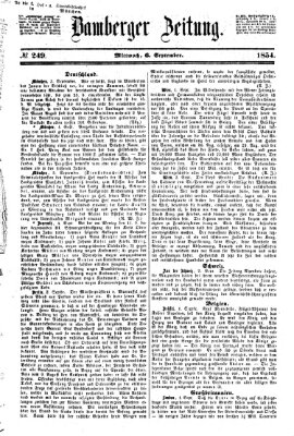 Bamberger Zeitung Mittwoch 6. September 1854
