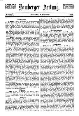 Bamberger Zeitung Donnerstag 7. September 1854