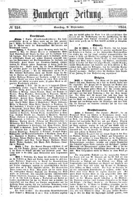 Bamberger Zeitung Samstag 9. September 1854