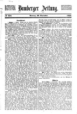 Bamberger Zeitung Sonntag 10. September 1854