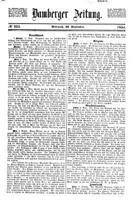 Bamberger Zeitung Mittwoch 13. September 1854