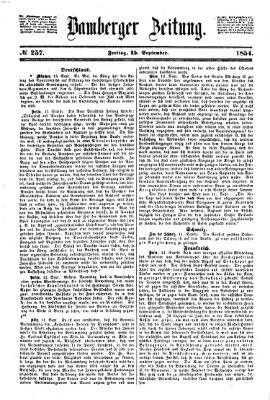 Bamberger Zeitung Freitag 15. September 1854