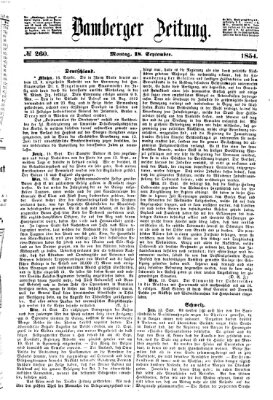 Bamberger Zeitung Montag 18. September 1854