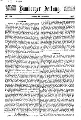 Bamberger Zeitung Dienstag 19. September 1854