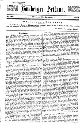 Bamberger Zeitung Mittwoch 20. September 1854