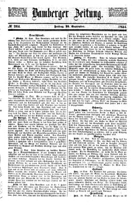 Bamberger Zeitung Freitag 22. September 1854