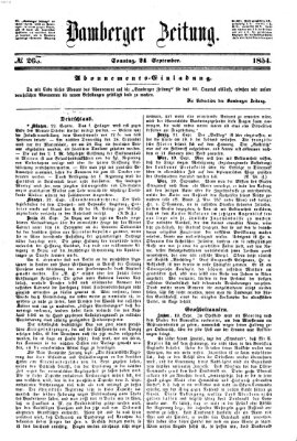 Bamberger Zeitung Sonntag 24. September 1854