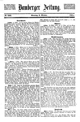 Bamberger Zeitung Sonntag 8. Oktober 1854