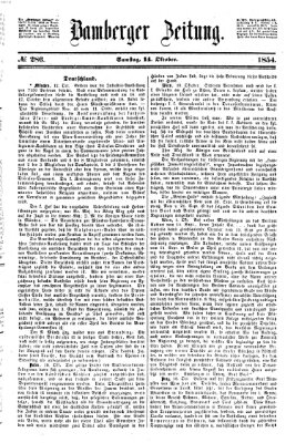 Bamberger Zeitung Samstag 14. Oktober 1854