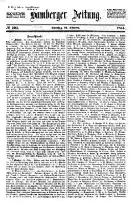 Bamberger Zeitung Samstag 21. Oktober 1854