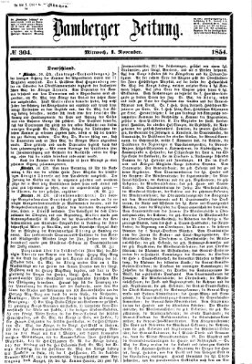 Bamberger Zeitung Mittwoch 1. November 1854