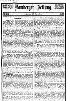 Bamberger Zeitung Freitag 10. November 1854