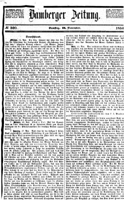 Bamberger Zeitung Samstag 18. November 1854