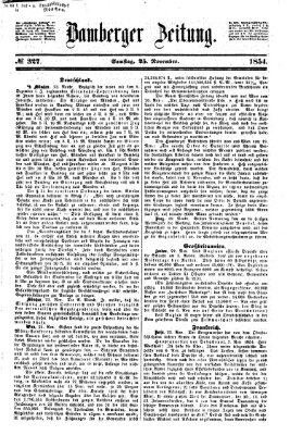 Bamberger Zeitung Samstag 25. November 1854