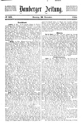 Bamberger Zeitung Sonntag 26. November 1854