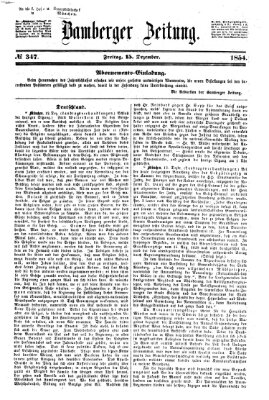 Bamberger Zeitung Freitag 15. Dezember 1854