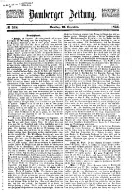 Bamberger Zeitung Samstag 16. Dezember 1854