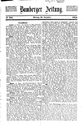 Bamberger Zeitung Montag 18. Dezember 1854