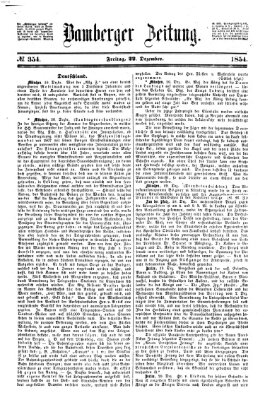 Bamberger Zeitung Freitag 22. Dezember 1854