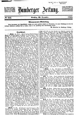 Bamberger Zeitung Samstag 23. Dezember 1854