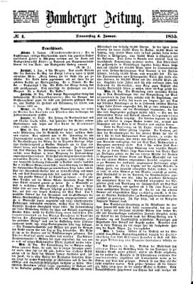 Bamberger Zeitung Donnerstag 4. Januar 1855