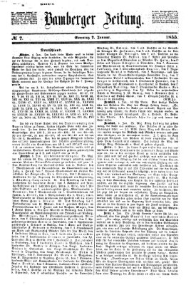 Bamberger Zeitung Sonntag 7. Januar 1855