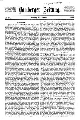 Bamberger Zeitung Samstag 27. Januar 1855