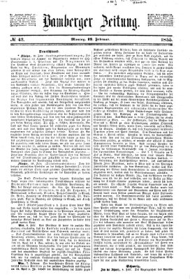 Bamberger Zeitung Montag 12. Februar 1855