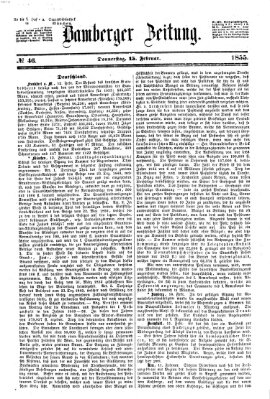 Bamberger Zeitung Donnerstag 15. Februar 1855