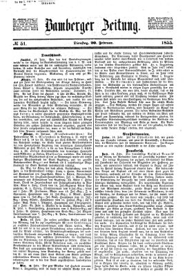 Bamberger Zeitung Dienstag 20. Februar 1855