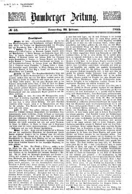 Bamberger Zeitung Donnerstag 22. Februar 1855