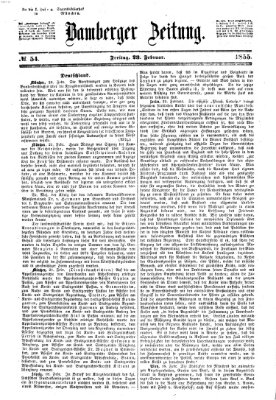 Bamberger Zeitung Freitag 23. Februar 1855