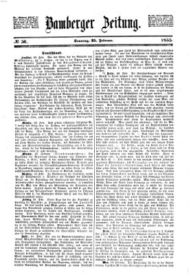 Bamberger Zeitung Sonntag 25. Februar 1855