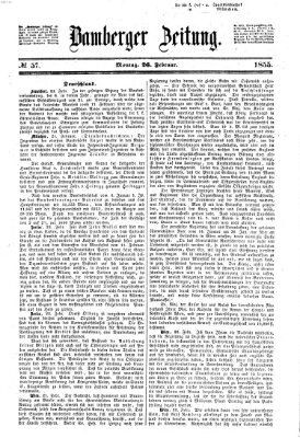 Bamberger Zeitung Montag 26. Februar 1855