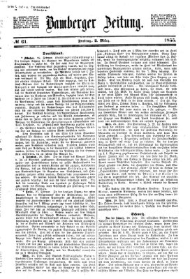 Bamberger Zeitung Freitag 2. März 1855