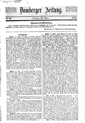 Bamberger Zeitung Dienstag 20. März 1855