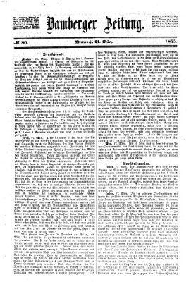 Bamberger Zeitung Mittwoch 21. März 1855