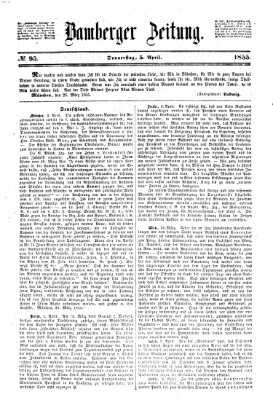 Bamberger Zeitung Donnerstag 5. April 1855