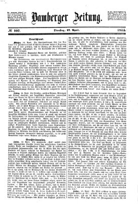 Bamberger Zeitung Dienstag 17. April 1855